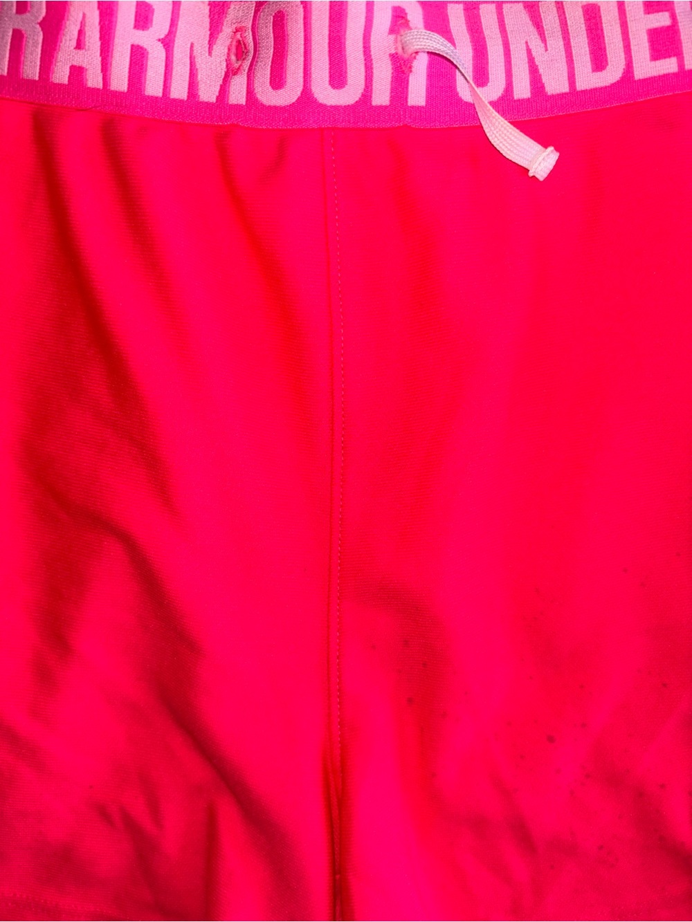 Under Armour Pink Running Shorts Elastic Logo Waist Workout Gym Athletic Small - Picture 2 of 5